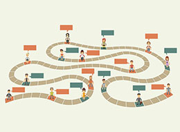 Board game with cartoon people