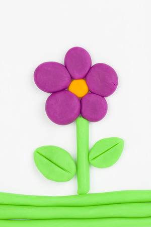 Flor de massinha de modelar